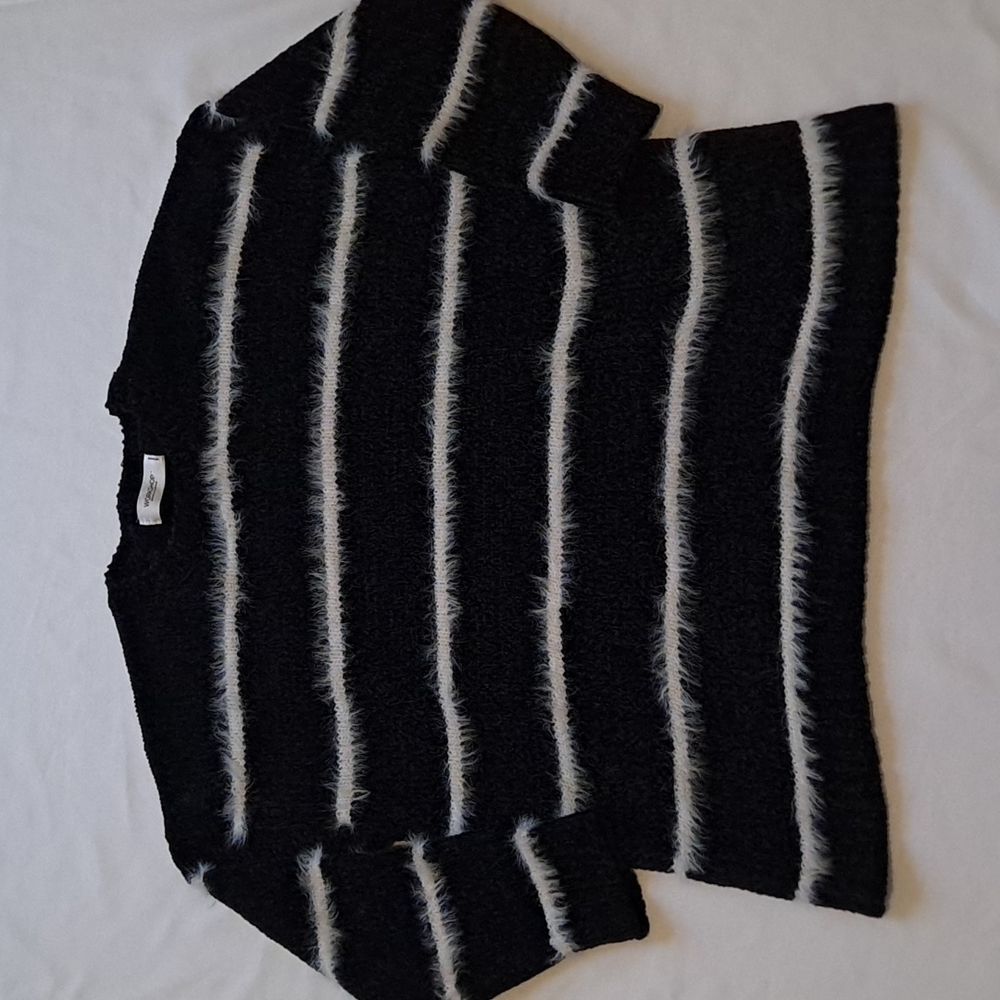 Workshop Republic Clothing Chenille and Eyelash Knit Striped Sweater
